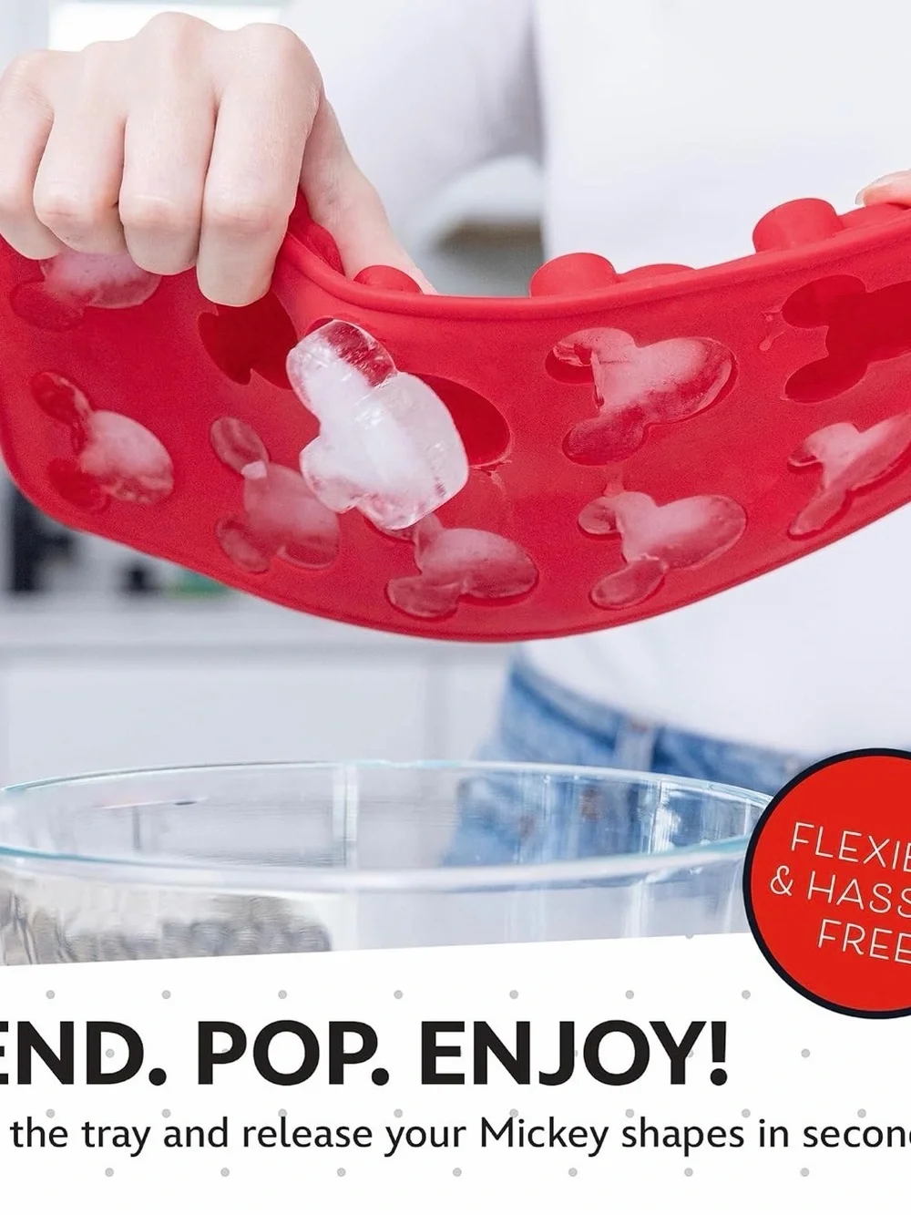 Disney Mickey Mouse Red Silicone Ice Cube Tray - 2 Pack